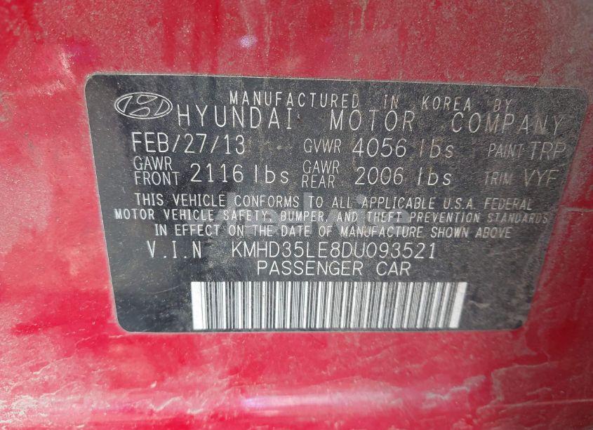 Photo 9 of 2013 Hyundai Elantra GT (VIN KMHD35LE8DU093521)