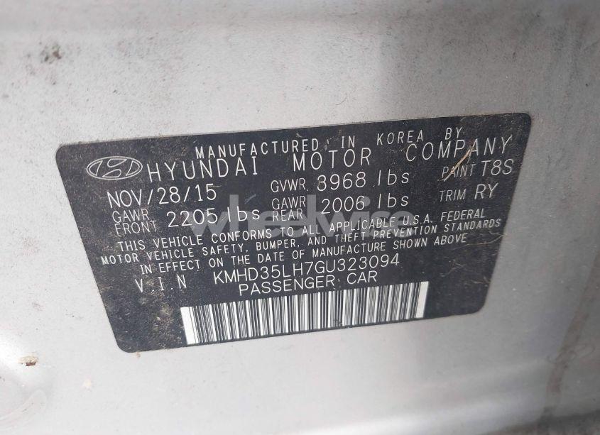 Photo 9 of 2016 Hyundai Elantra GT (VIN KMHD35LH7GU323094)