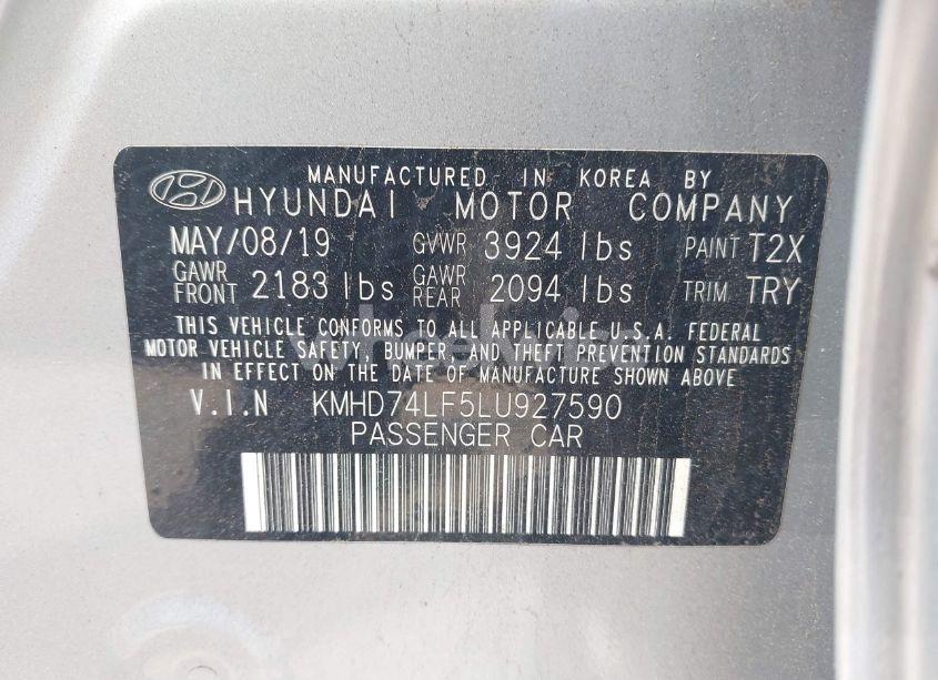 Photo 9 of 2020 Hyundai Elantra SE (VIN KMHD74LF5LU927590)
