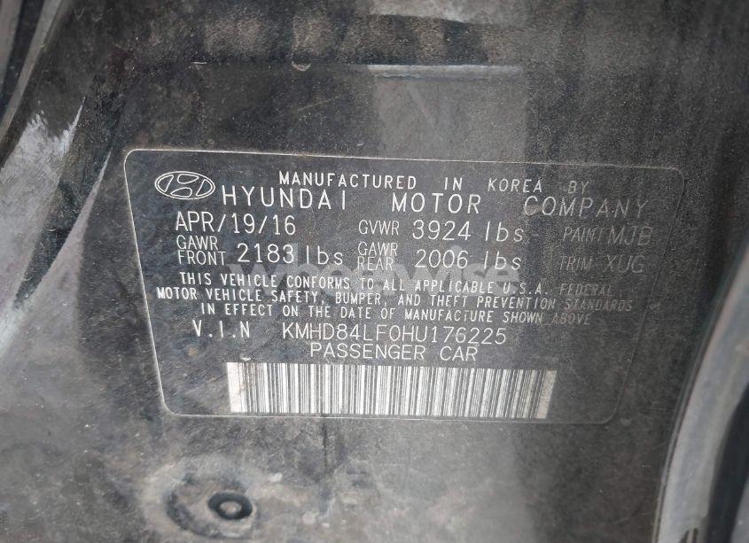 Photo 9 of 2017 Hyundai Elantra SE (VIN KMHD84LF0HU176225)