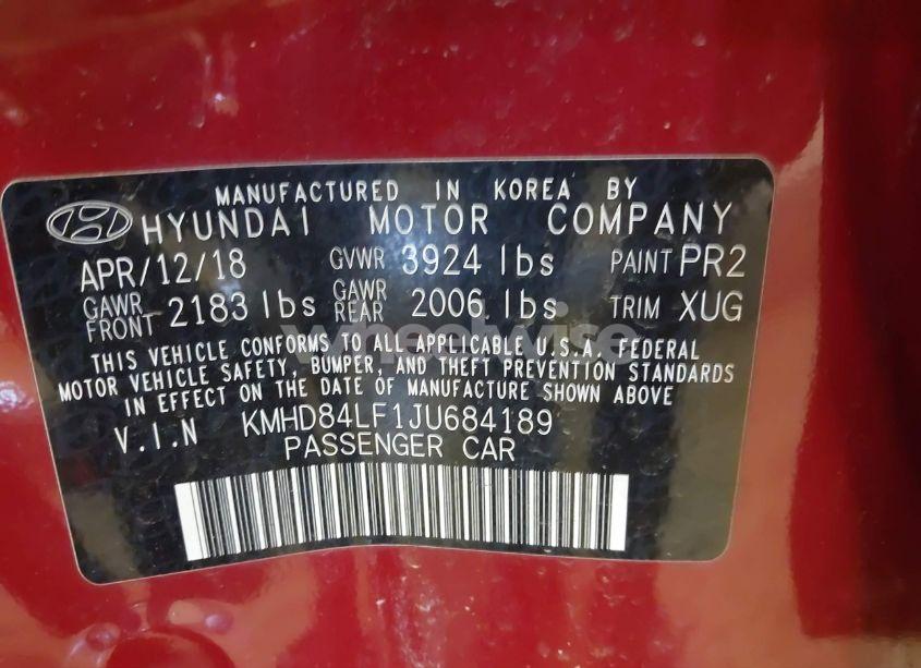 Photo 9 of 2018 Hyundai Elantra SEL (VIN KMHD84LF1JU684189)