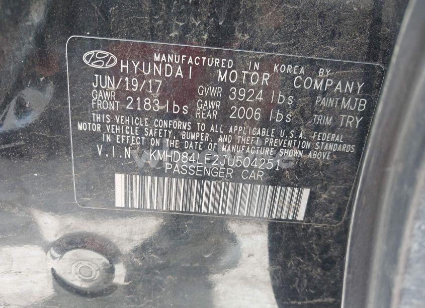 Photo 9 of 2018 Hyundai Elantra SEL (VIN KMHD84LF2JU504251)