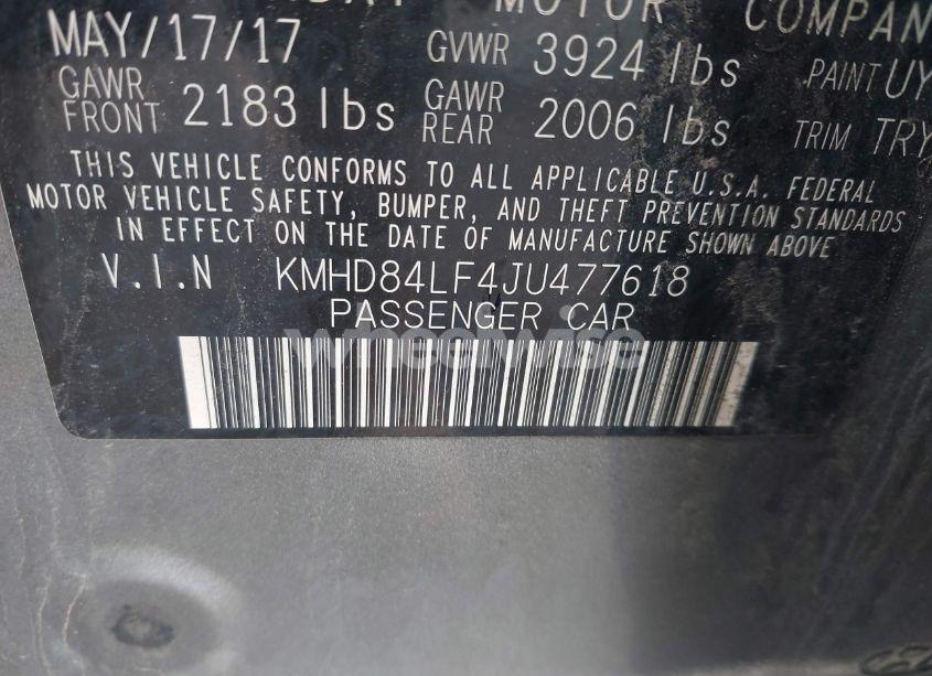 Photo 9 of 2018 Hyundai Elantra SEL (VIN KMHD84LF4JU477618)