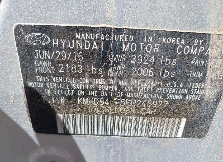 Photo 9 of 2017 Hyundai Elantra SE (VIN KMHD84LF5HU245927)