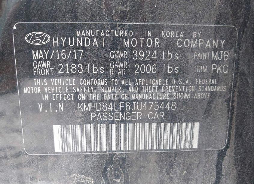 Photo 9 of 2018 Hyundai Elantra SEL (VIN KMHD84LF6JU475448)