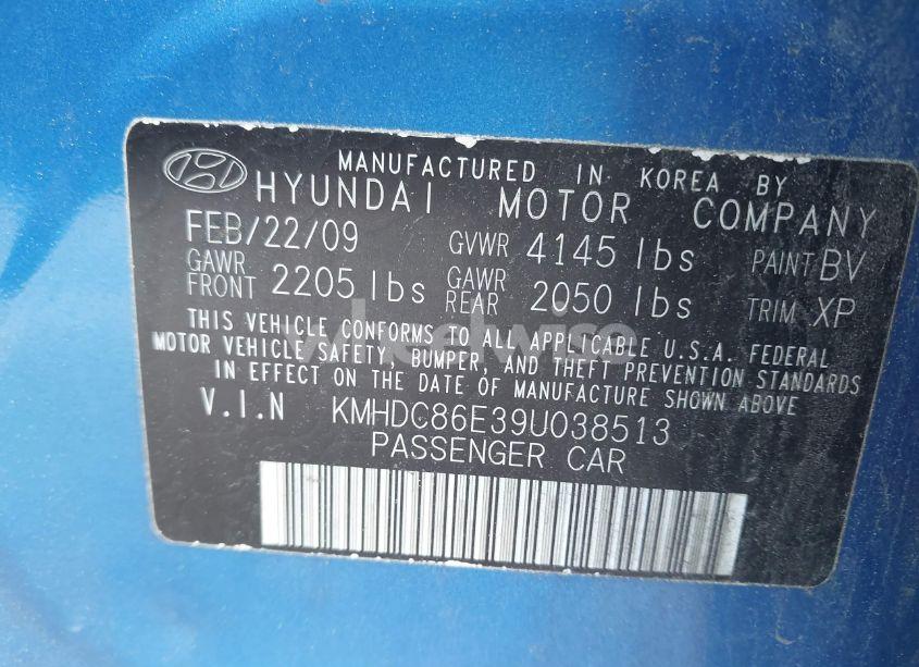 Photo 9 of 2009 Hyundai Elantra TOURING (VIN KMHDC86E39U038513)