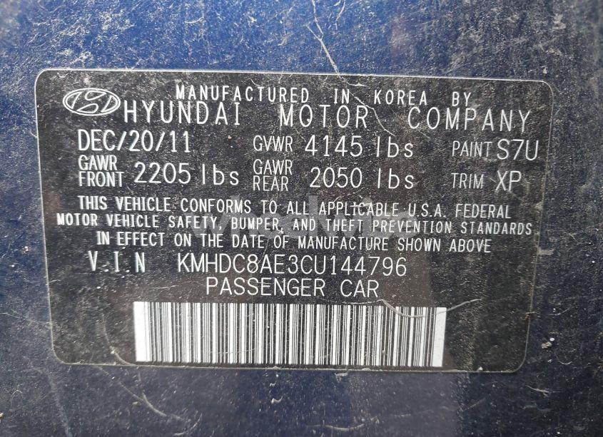 Photo 9 of 2012 Hyundai Elantra TOURING GLS (VIN KMHDC8AE3CU144796)