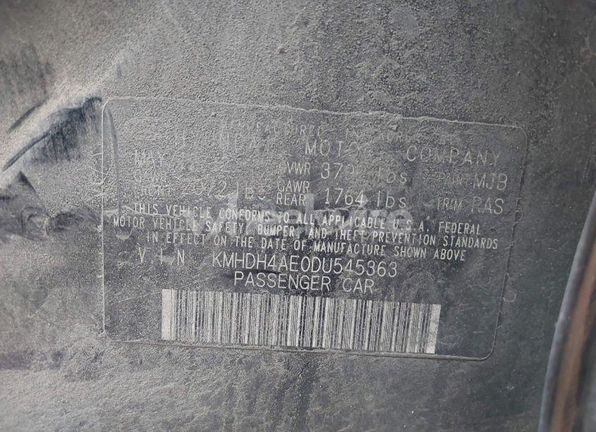 Photo 9 of 2013 Hyundai Elantra GLS (VIN KMHDH4AE0DU545363)