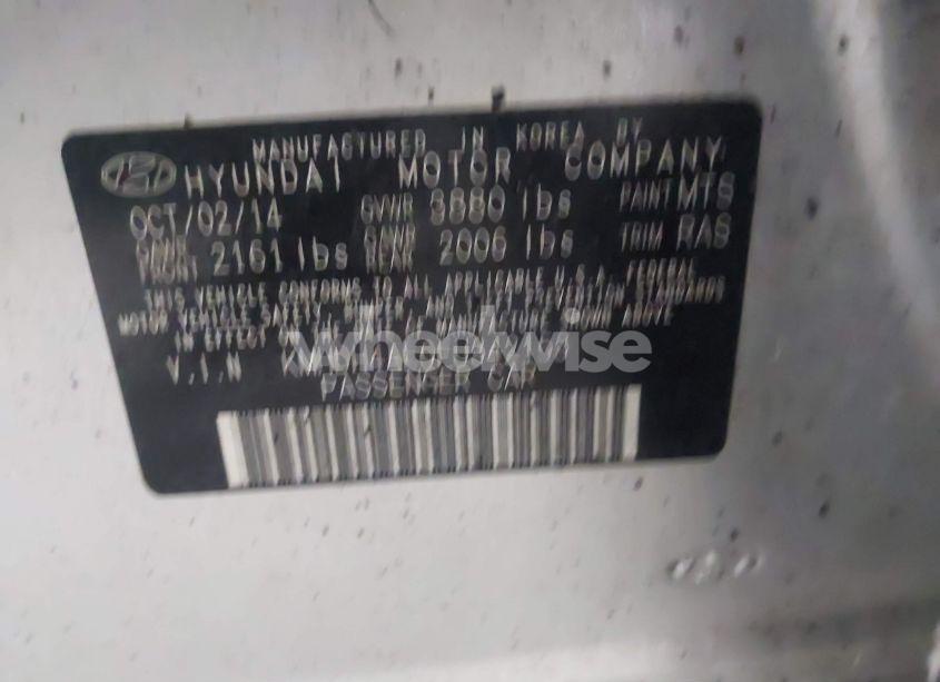 Photo 9 of 2015 Hyundai Elantra SE (ULSAN PLANT) (VIN KMHDH4AE0FU342153)