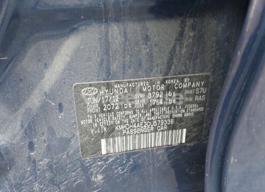 Photo 9 of 2013 Hyundai Elantra GLS (VIN KMHDH4AE2DU579336)