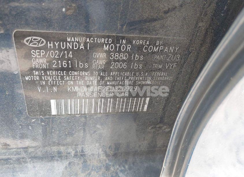 Photo 9 of 2015 Hyundai Elantra SE (VIN KMHDH4AE2FU320929)