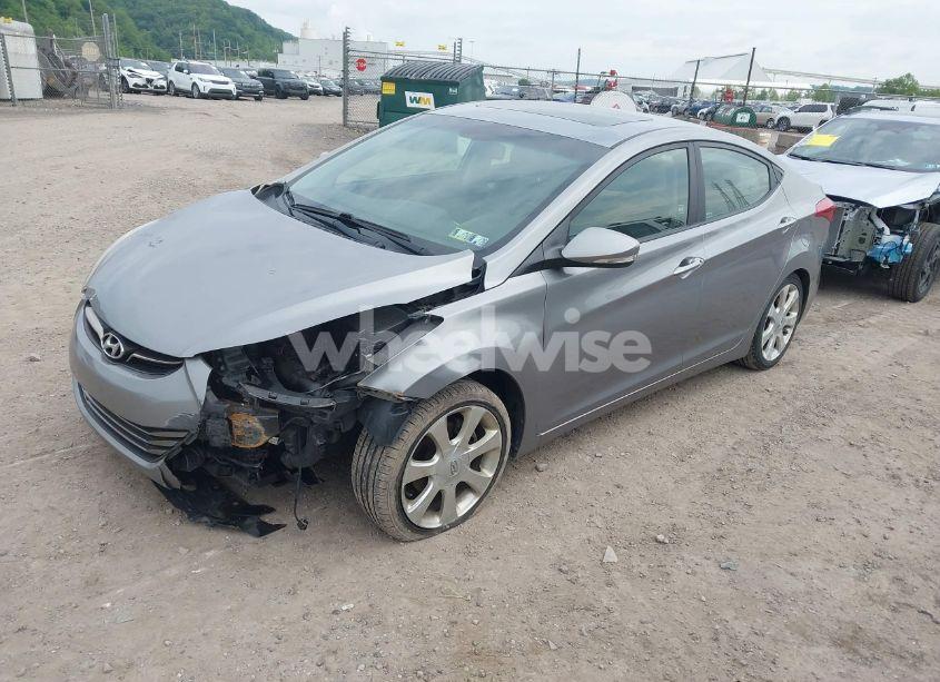 Photo 2 of 2012 Hyundai Elantra LIMITED (ULSAN PLANT) (VIN KMHDH4AE5CU301982)