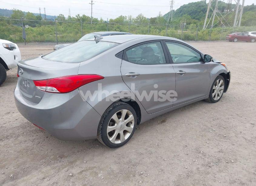 Photo 4 of 2012 Hyundai Elantra LIMITED (ULSAN PLANT) (VIN KMHDH4AE5CU301982)