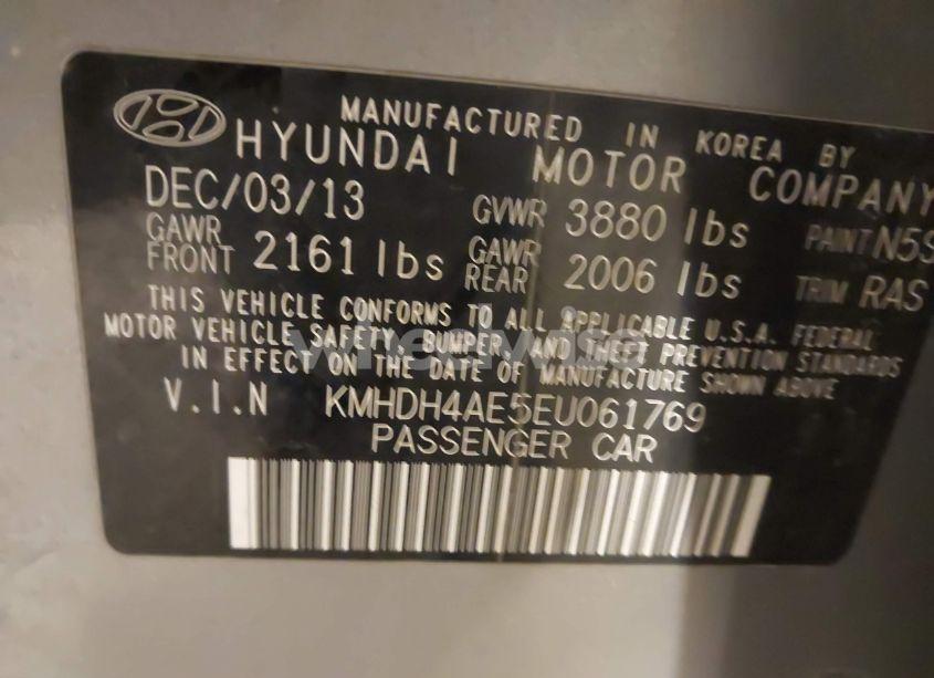 Photo 9 of 2014 Hyundai Elantra LIMITED (VIN KMHDH4AE5EU061769)