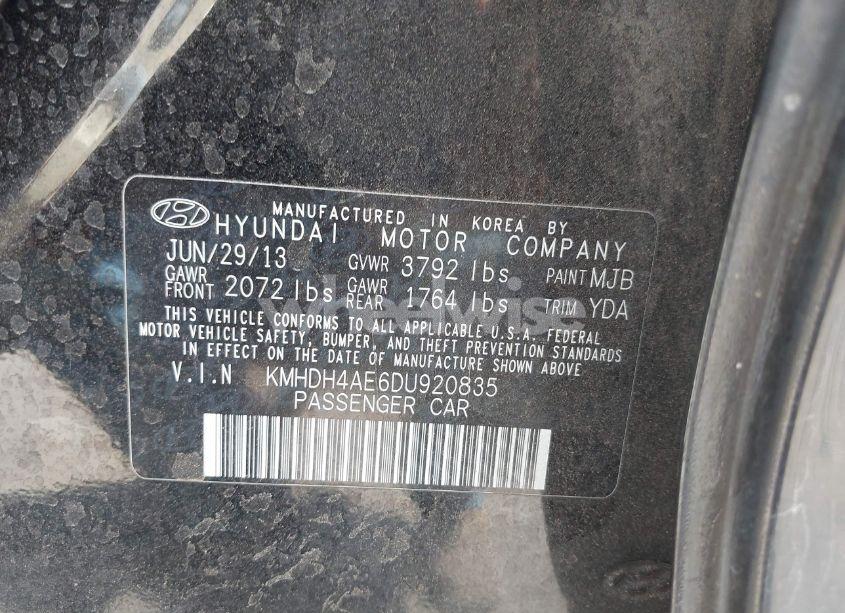 Photo 9 of 2013 Hyundai Elantra GLS (VIN KMHDH4AE6DU920835)