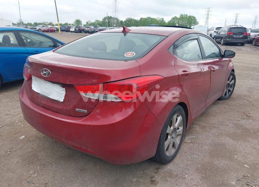 Photo 4 of 2012 Hyundai Elantra LIMITED (ULSAN PLANT) (VIN KMHDH4AE7CU318637)
