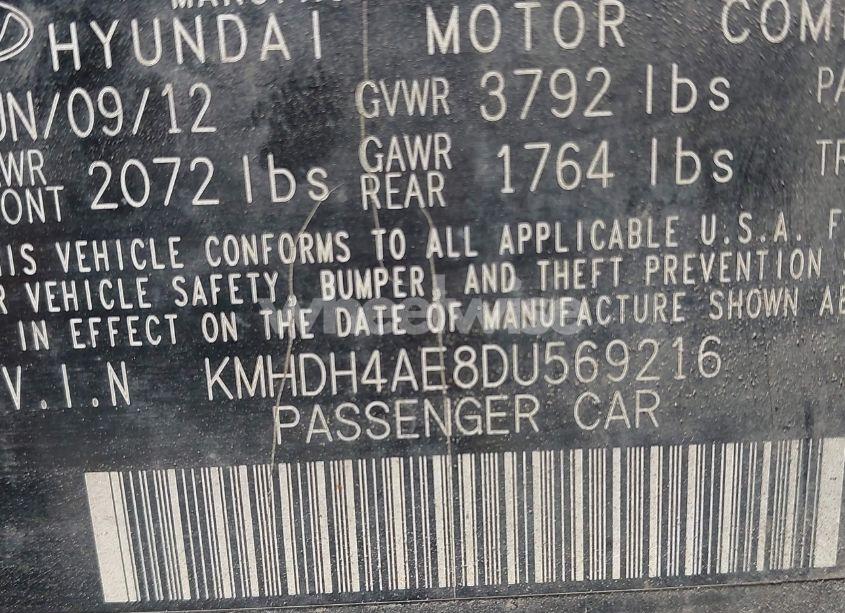 Photo 9 of 2013 Hyundai Elantra GLS (VIN KMHDH4AE8DU569216)