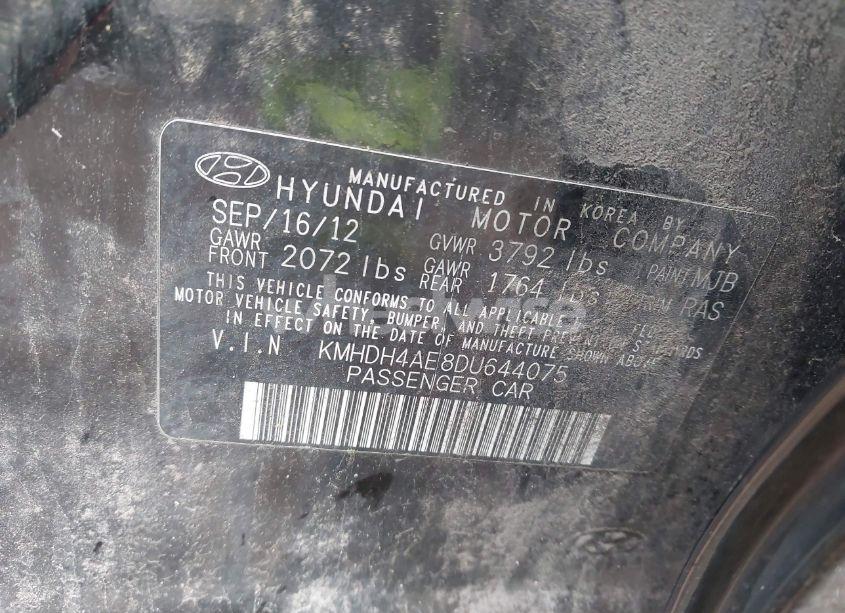 Photo 9 of 2013 Hyundai Elantra GLS (VIN KMHDH4AE8DU644075)