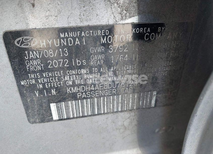 Photo 9 of 2013 Hyundai Elantra GLS (VIN KMHDH4AE8DU761235)