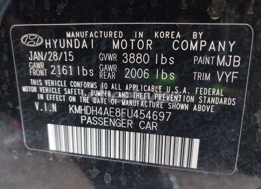 Photo 9 of 2015 Hyundai Elantra SE (VIN KMHDH4AE8FU454697)