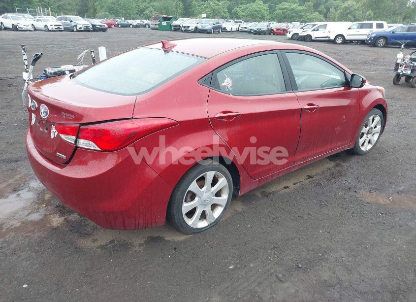 Photo 4 of 2012 Hyundai Elantra LIMITED (ULSAN PLANT) (VIN KMHDH4AE9CU264340)