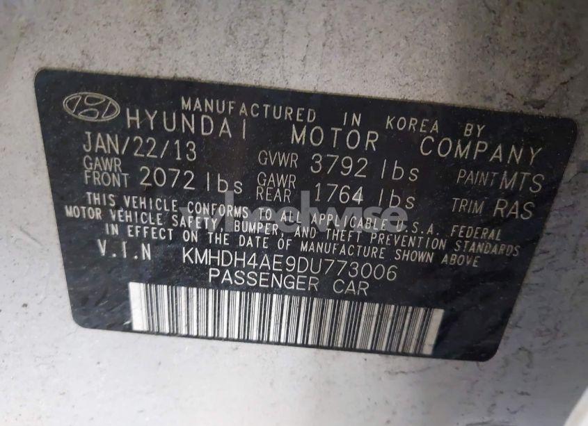 Photo 9 of 2013 Hyundai Elantra GLS (VIN KMHDH4AE9DU773006)