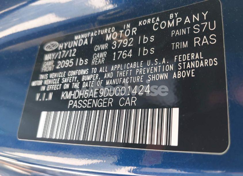 Photo 9 of 2013 Hyundai Elantra GS (VIN KMHDH6AE9DU001424)