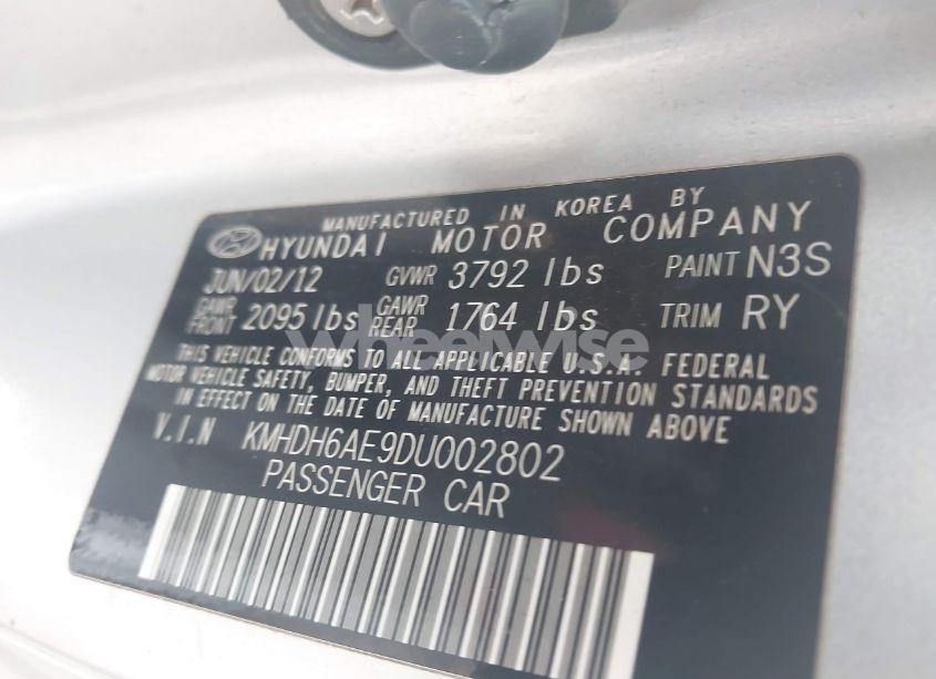 Photo 9 of 2013 Hyundai Elantra SE (VIN KMHDH6AE9DU002802)