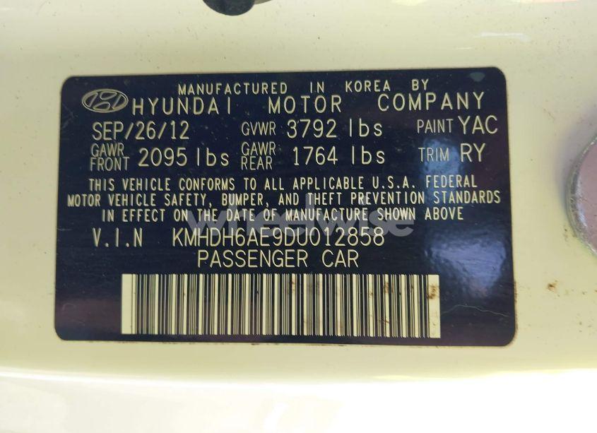 Photo 9 of 2013 Hyundai Elantra GS (VIN KMHDH6AE9DU012858)