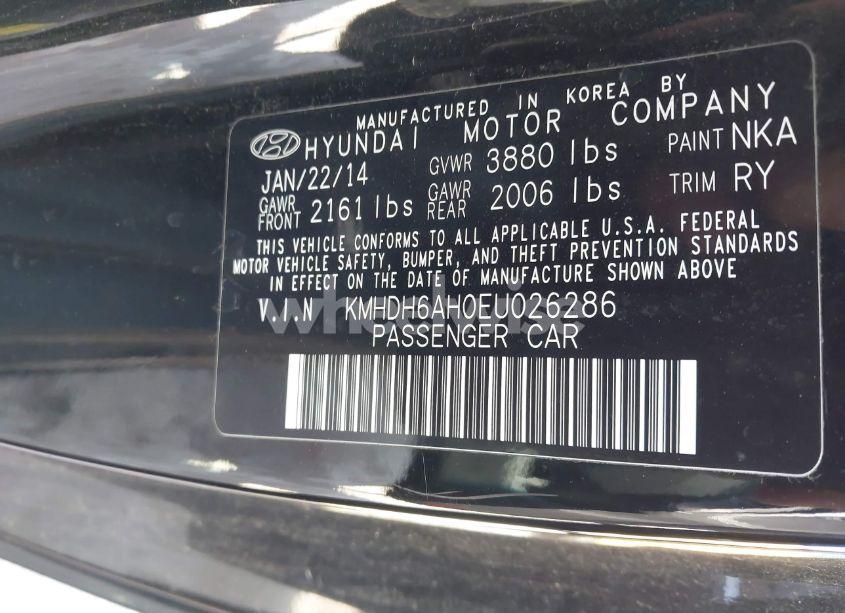 Photo 9 of 2014 Hyundai Elantra (VIN KMHDH6AH0EU026286)