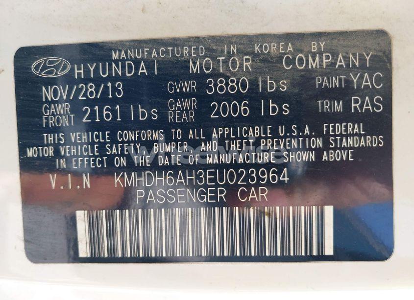 Photo 9 of 2014 Hyundai Elantra (VIN KMHDH6AH3EU023964)