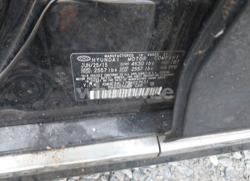 Photo 9 of 2016 Hyundai Sonata HYBRID LIMITED (VIN KMHE34L17GA017631)