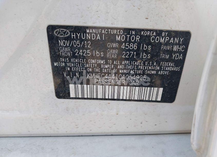 Photo 9 of 2012 Hyundai Sonata HYBRID (VIN KMHEC4A41CA054925)
