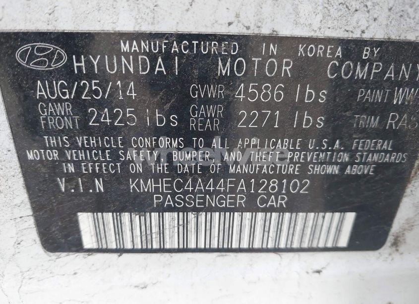 Photo 9 of 2015 Hyundai Sonata HYBRID LIMITED (VIN KMHEC4A44FA128102)