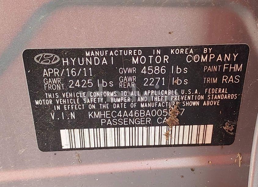 Photo 9 of 2011 Hyundai Sonata HYBRID (VIN KMHEC4A46BA005847)