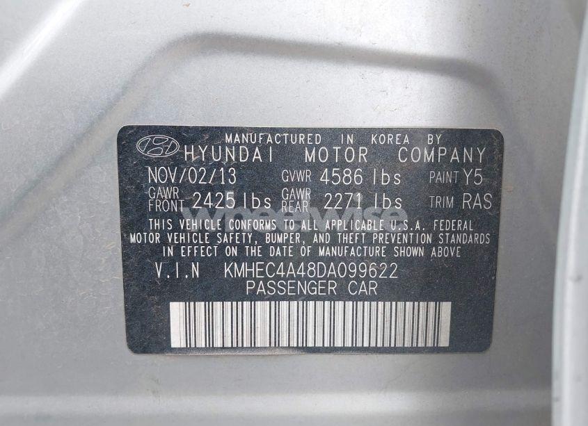 Photo 9 of 2013 Hyundai Sonata HYBRID LIMITED (VIN KMHEC4A48DA099622)