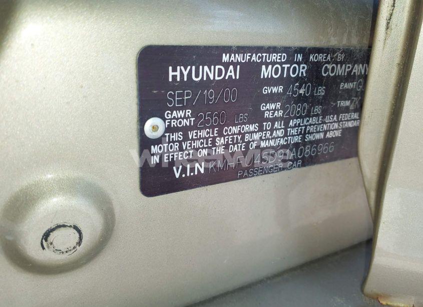 Photo 9 of 2001 Hyundai Xg300 L (VIN KMHFU45D91A086966)