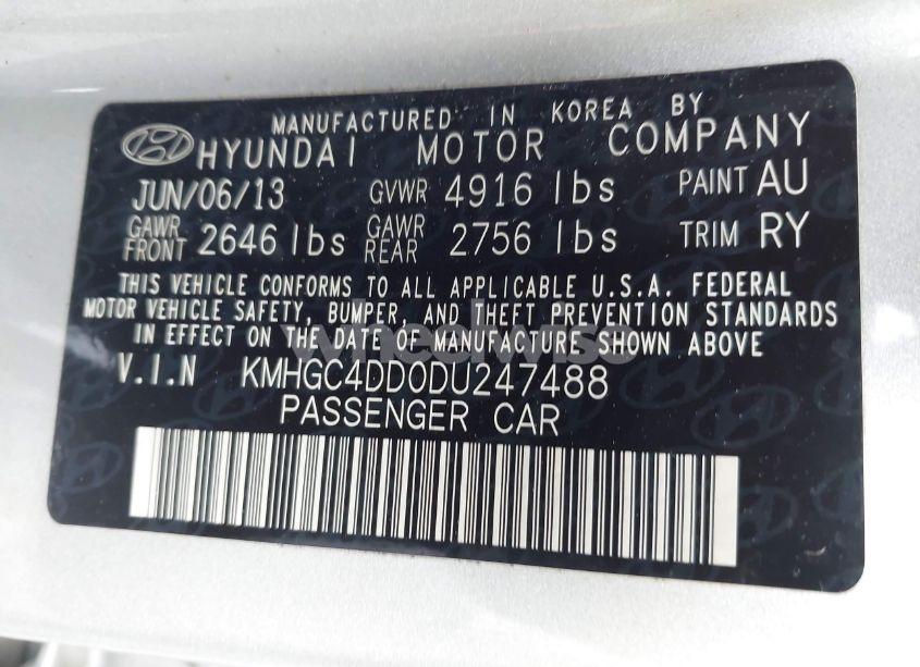 Photo 9 of 2013 Hyundai Genesis 3.8 (VIN KMHGC4DD0DU247488)