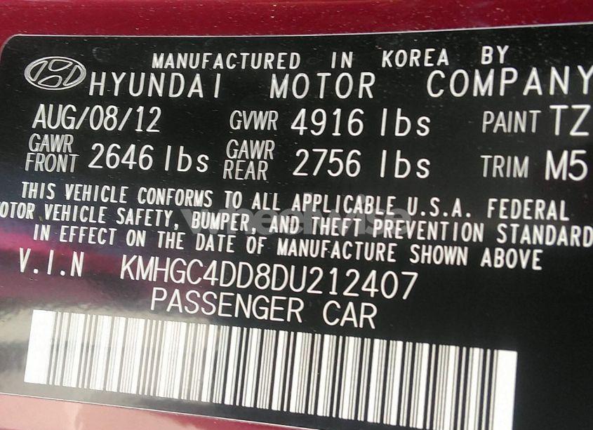Photo 9 of 2013 Hyundai Genesis 3.8 (VIN KMHGC4DD8DU212407)
