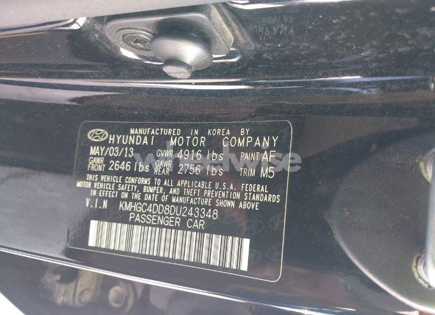 Photo 9 of 2013 Hyundai Genesis 3.8 (VIN KMHGC4DD8DU243348)