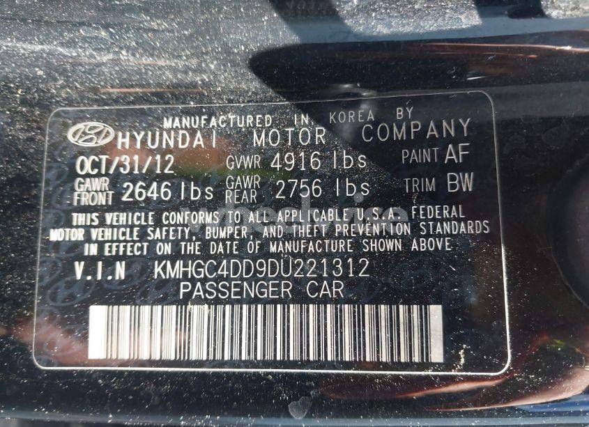 Photo 9 of 2013 Hyundai Genesis 3.8 (VIN KMHGC4DD9DU221312)