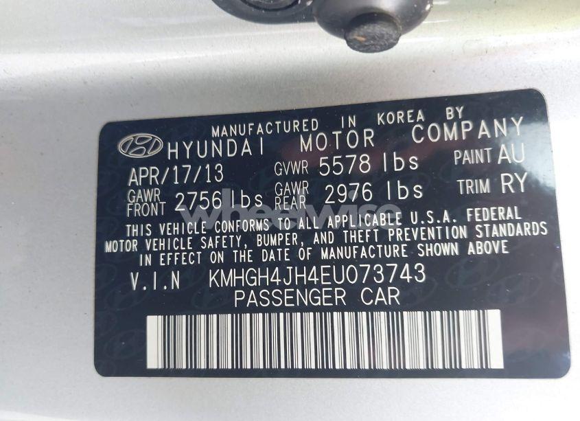 Photo 9 of 2014 Hyundai Equus SIGNATURE (VIN KMHGH4JH4EU073743)