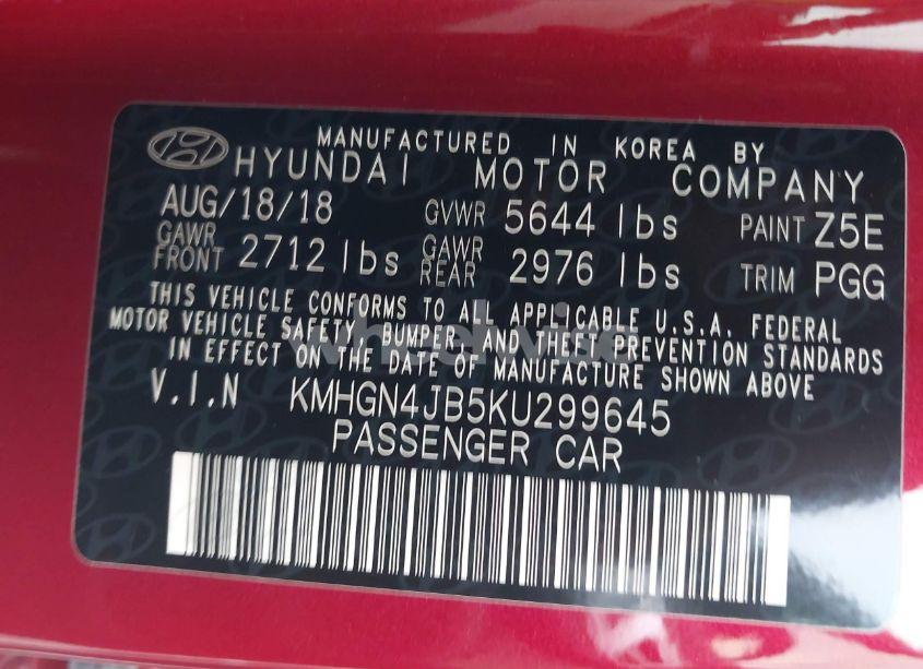 Photo 9 of 2019 Genesis G80 3.3T SPORT (VIN KMHGN4JB5KU299645)