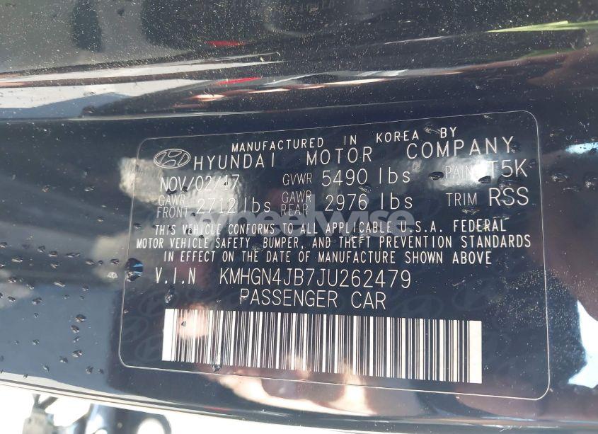 Photo 9 of 2018 Genesis G80 3.3T SPORT (VIN KMHGN4JB7JU262479)