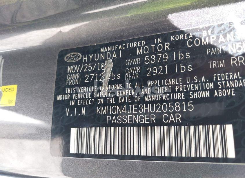 Photo 9 of 2017 Genesis G80 3.8 (VIN KMHGN4JE3HU205815)