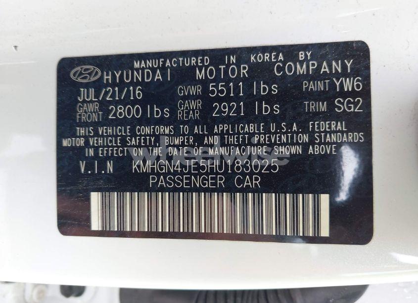 Photo 9 of 2017 Genesis G80 3.8 (VIN KMHGN4JE5HU183025)