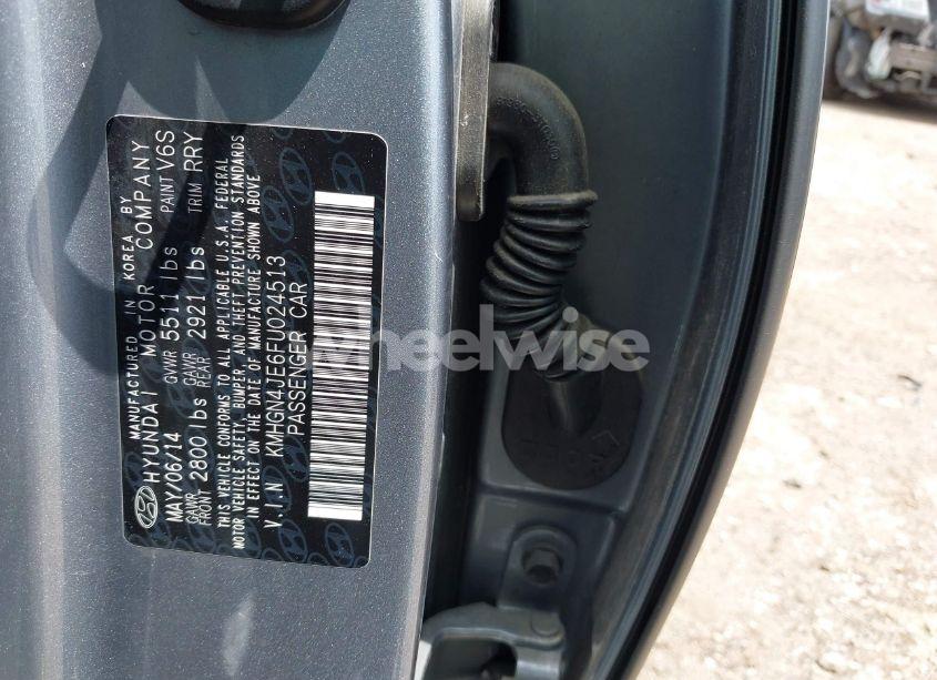 Photo 9 of 2015 Hyundai Genesis 3.8 (VIN KMHGN4JE6FU024513)