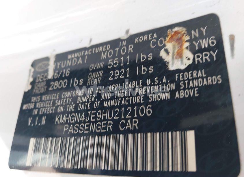 Photo 9 of 2017 Genesis G80 3.8 (VIN KMHGN4JE9HU212106)