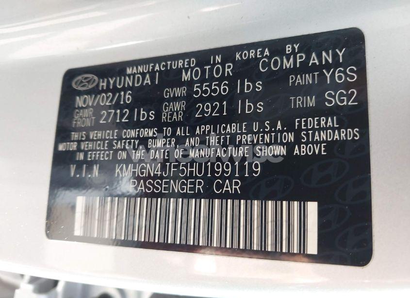 Photo 9 of 2017 Genesis G80 5.0 ULTIMATE (VIN KMHGN4JF5HU199119)