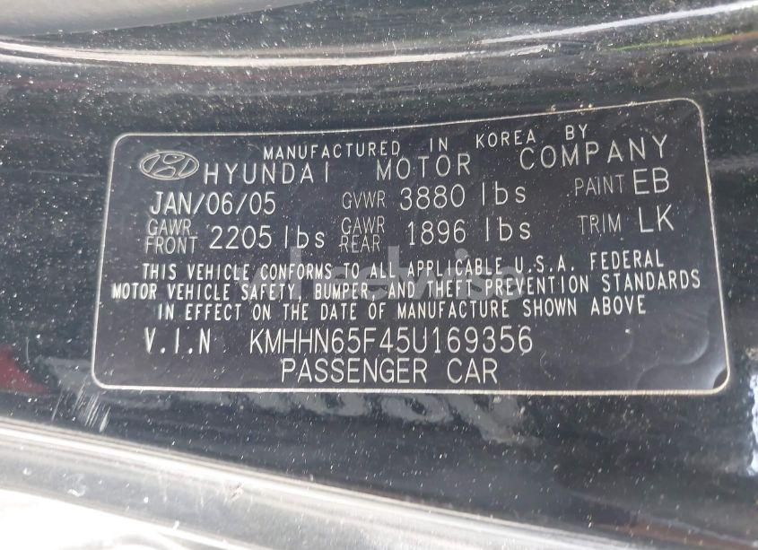 Photo 9 of 2005 Hyundai Tiburon GT/SE (VIN KMHHN65F45U169356)